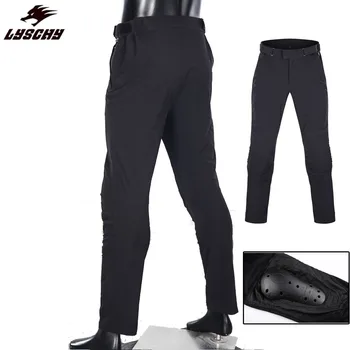 

LYSCHY Summer Motorcycle Riding Pants Motocross Off-Road Racing Sport Knee Protective Sports Pants Bike Trousers Breathable Thin