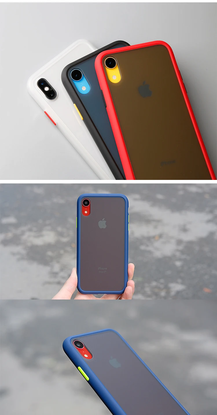 Роскошный Матовый чехол для iPhone 11 Pro X XS Max XR 7 8 противоударный чехол полупрозрачный чехол для iPhone 7 8 6 6S Plus Чехлы Coque Funda