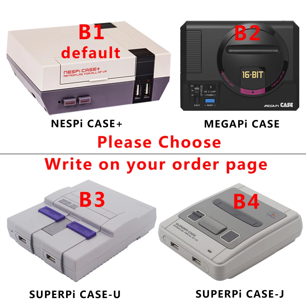 Najtaniej Raspberry Pi 3 Model B Plus zestaw do gier + zasilacz + karta SD 32G + kabel HDMI + radiator + obudowa nespi Retroflag do Retropie 3B Plus