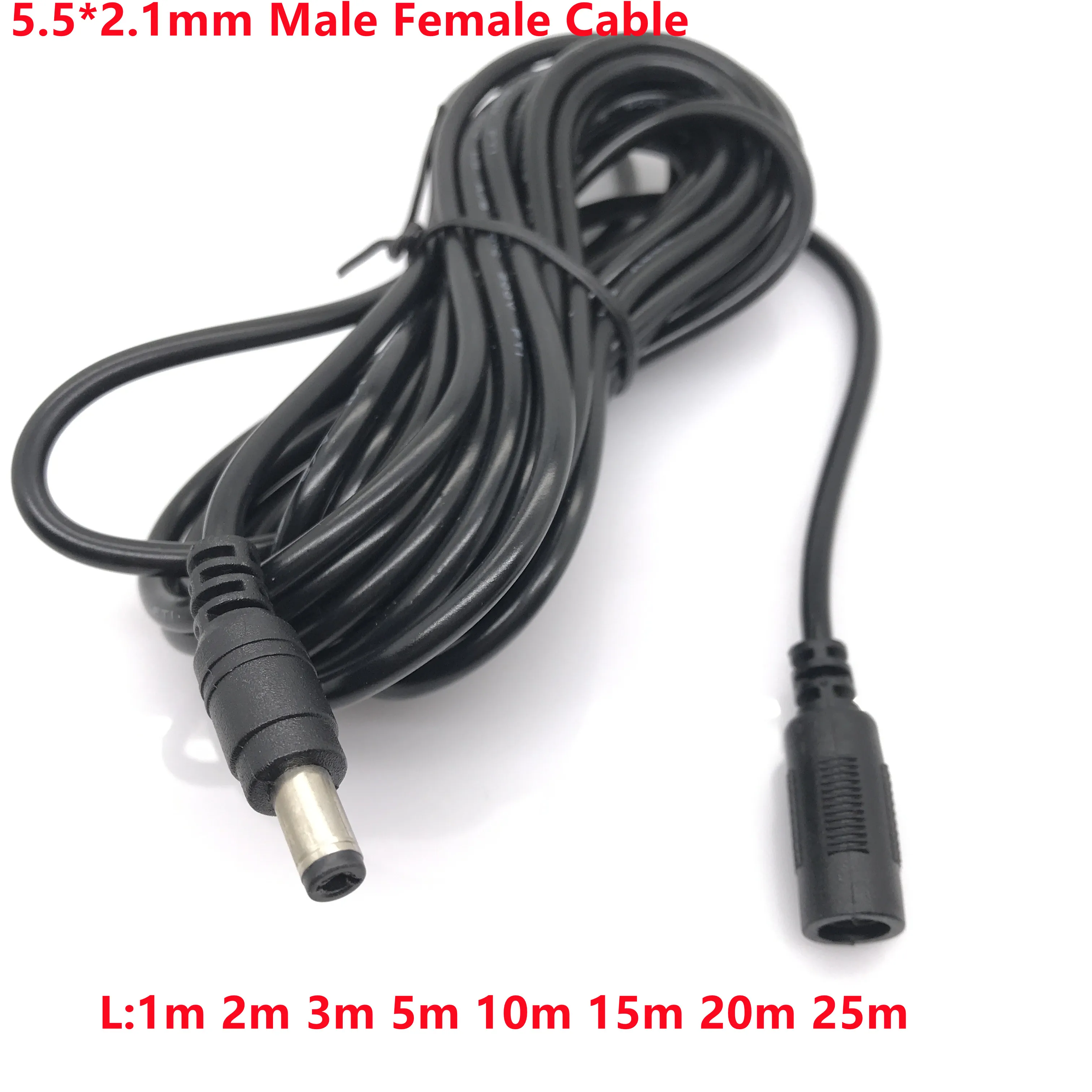 

12V Extension Cable 5.5*2.1mm Male Female Power Cord 1M 2M 3M 5M 10M DC Connector for LED Strip Light Adapter CCTV Camera