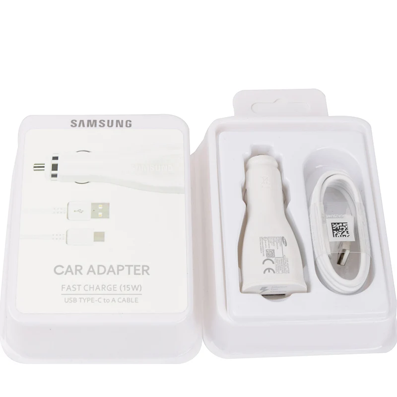 dual car charger Samsung Car Charger Adapter Dual USB Fast Car Cigeratte Adapter USB-C Cable For Galaxy S8 S9 S10 + Note 8 9 10 A30 A50 A70 A9S dual car charger