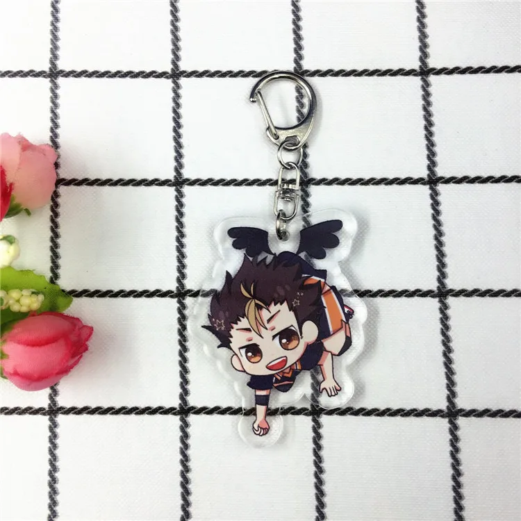 plus size cosplay Haikyuu Season 4 Keychain Hinata Shouyo Tobio Kageyama Kozume Kenma Oikawa Tooru Nishinoya Key Chain Volleyball Figure Keychain french maid outfit