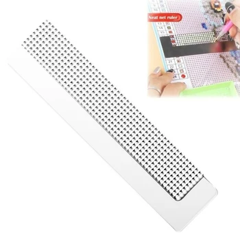 

5D Diamond Painting Ruler Stainless Steel Blank Grids Round Full Drill Kit Tools UY8