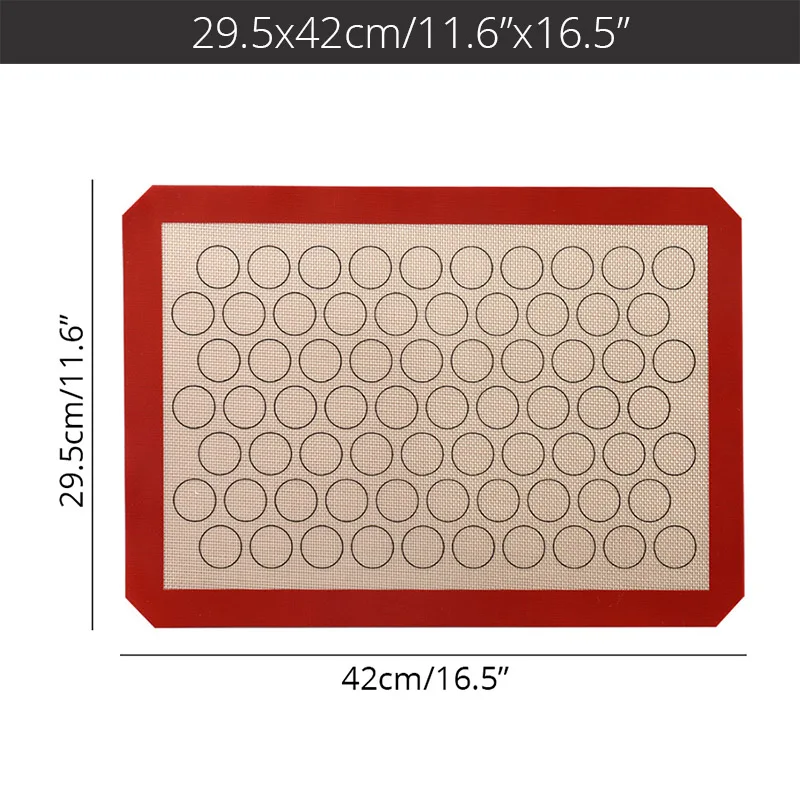 Silicone Macaron Baking Mat 28 LG Circle Bake Pans For Macaroon/Pastry/Cookie Making Professional Grade Nonstick Bake Pans Liner