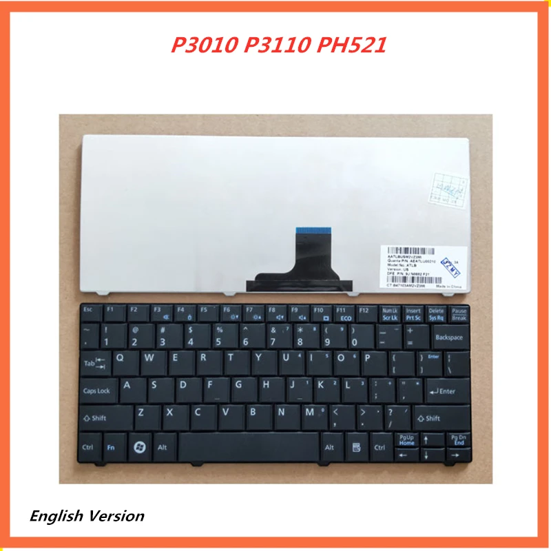 Клавиатура на английском языке для ноутбука Fujitsu P3010 P3110 PH521 сменная раскладная |