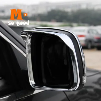 

2014 For Jeep Grand Cherokee ABS Chrome Car Rear View Mirror Block Rain Eyebrow Covers Trim Auto Accessories Decoration Stickers