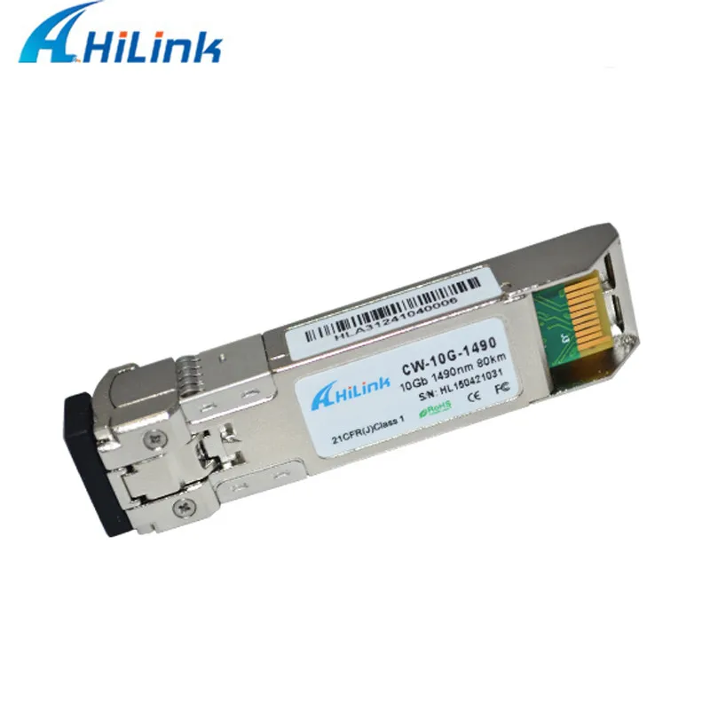 Hilink 10G горячий подключаемый трансивер производство 10g 1490nm 80km cwdm sfp