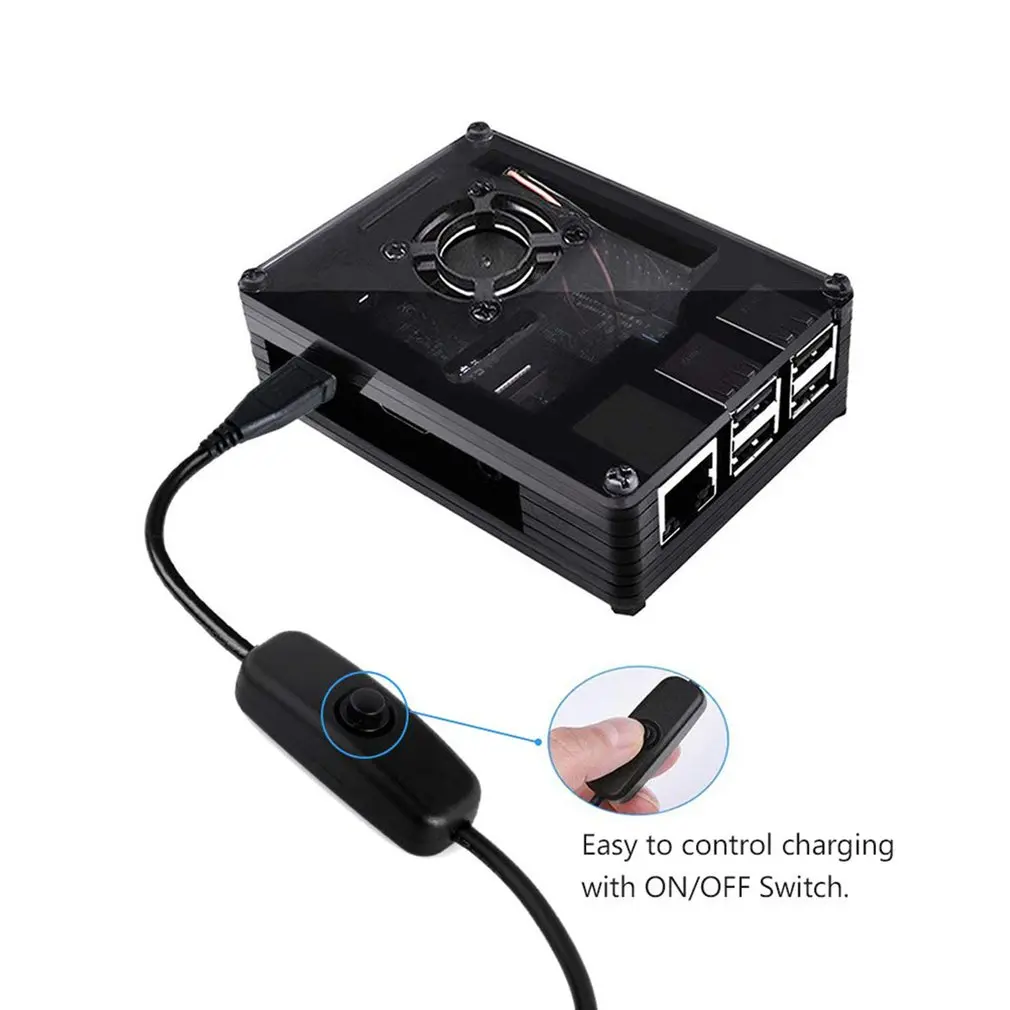 5V 3A Type-C USB AC/DC Wall Charger Adapter Power Supply Cord For Raspberry Pi 4 Model B Power Plug Adapter with Switch