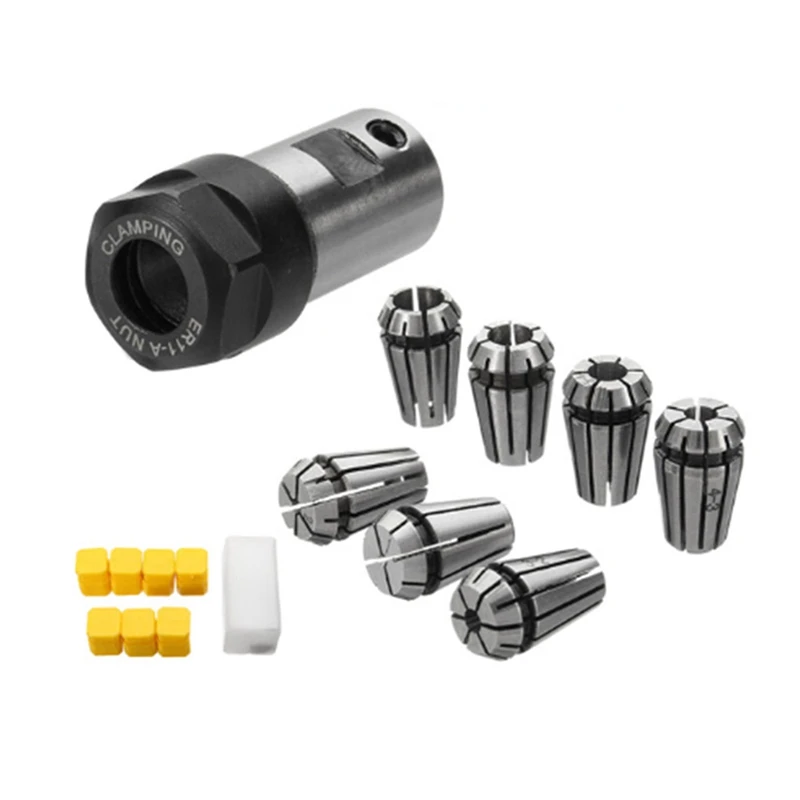 7Pcs ER11 1-7mm Spring Collets with ER11A 5mm Motor Shaft Holder Extension Rod | Инструменты