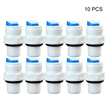 

10 Pcs Pipe Straight Connector 2\" Male Thread Connect Fittings Durable Hose Push