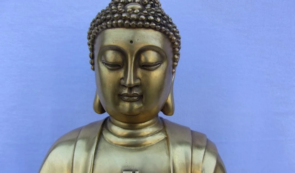 Тибетский буддизм из чистой латуни Tathagata Sakyamuni Изысканная Ремесленная статуя Будды