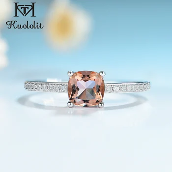 Kuololit Diaspore Gemstone Rings for Women Girls Solid 925 Sterling Silver Wedding Engagement Topaz Emerald Sapphire Ring