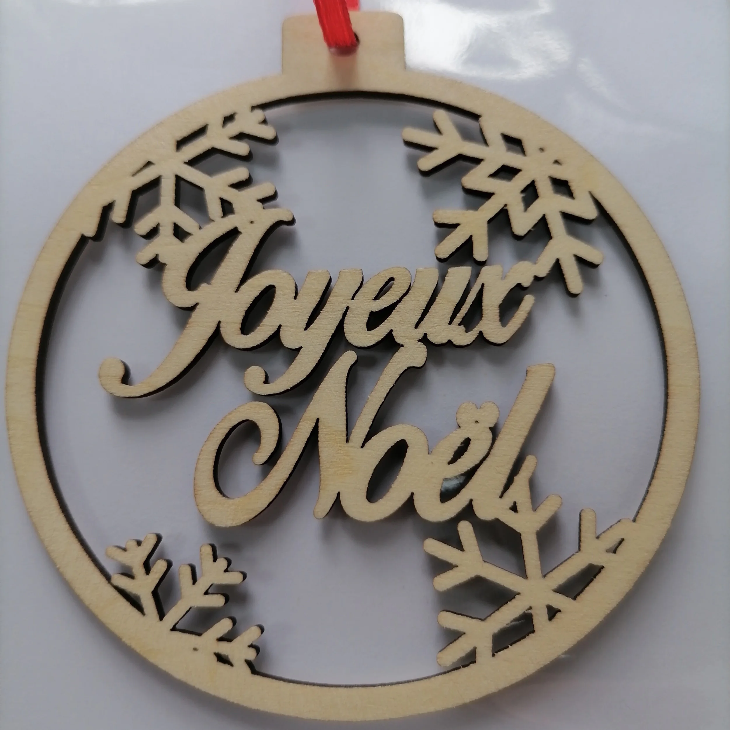 Palline Di Natale Personalizzate In Legno Con Nome: Decorazioni Albero Con Fiocco Di Neve, Pendenti Artigianali Uniche, Regalo Personalizzato - 3