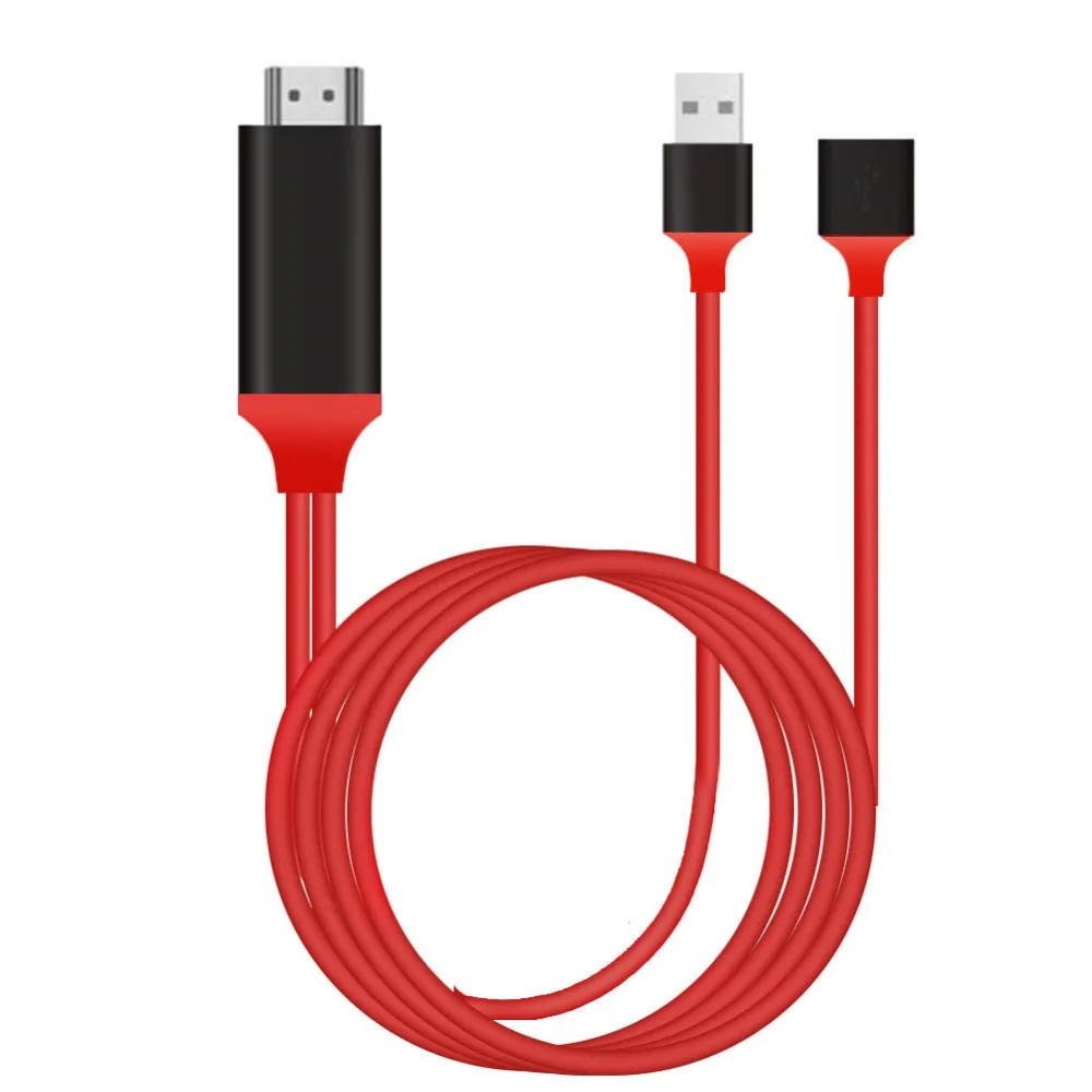 HD USB к HDMI мобильный к телевизору преобразования 4K Hdmi кабель 2 м 1080P Аудио видео конвертер для Apple Android тип-c планшет ТВ экран