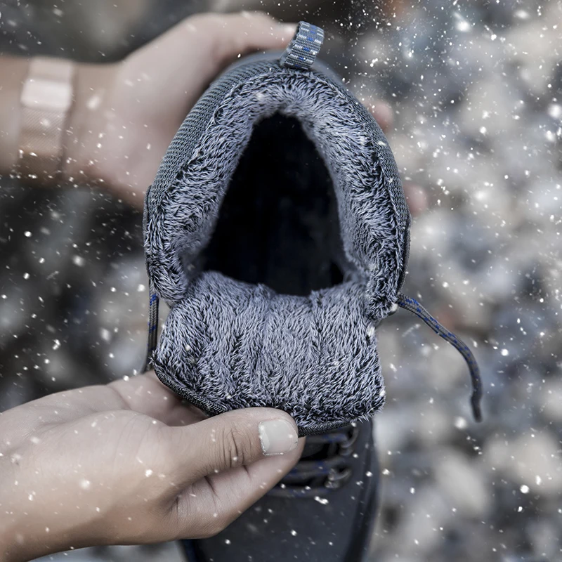 Очень теплые мужские ботинки; зимние ботинки из водонепроницаемого материала; резиновые плюшевые зимние ботинки; английские мужские ботильоны в стиле ретро; зимняя обувь; мужские ботинки