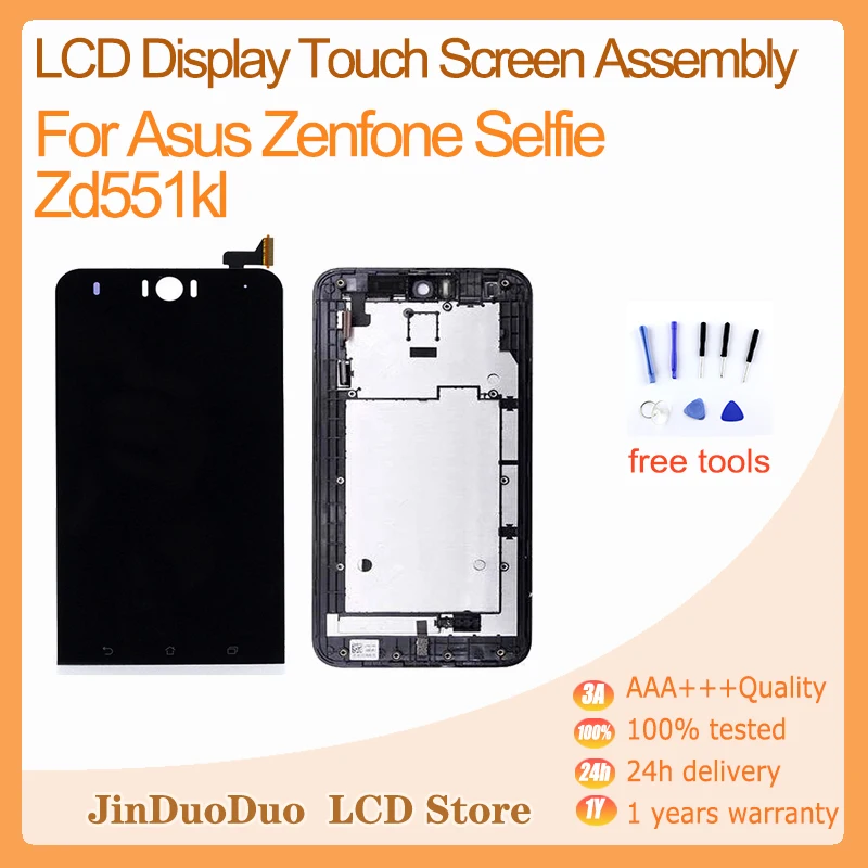 Панель ЖК-дисплея 5 дюйма для Asus Zenfone Selfie Zd551kl ЖК-дисплей сенсорный экран