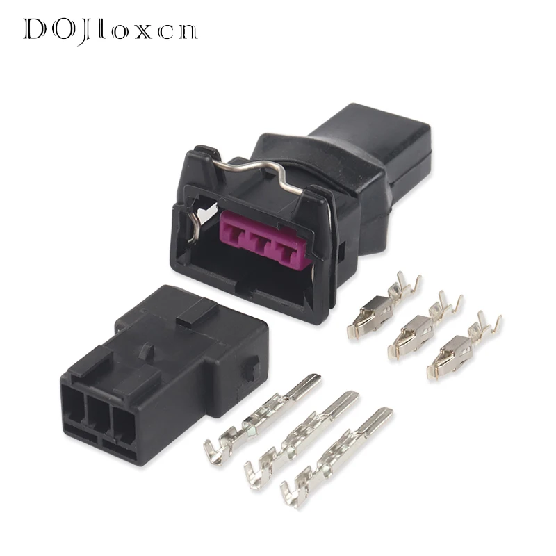 1/5/10/20/50 Sets 3 Pin Automobile Waterproof Automotive Boschs EV1 Electrical Wire Connector Black Male Female Plug 443906233 |
