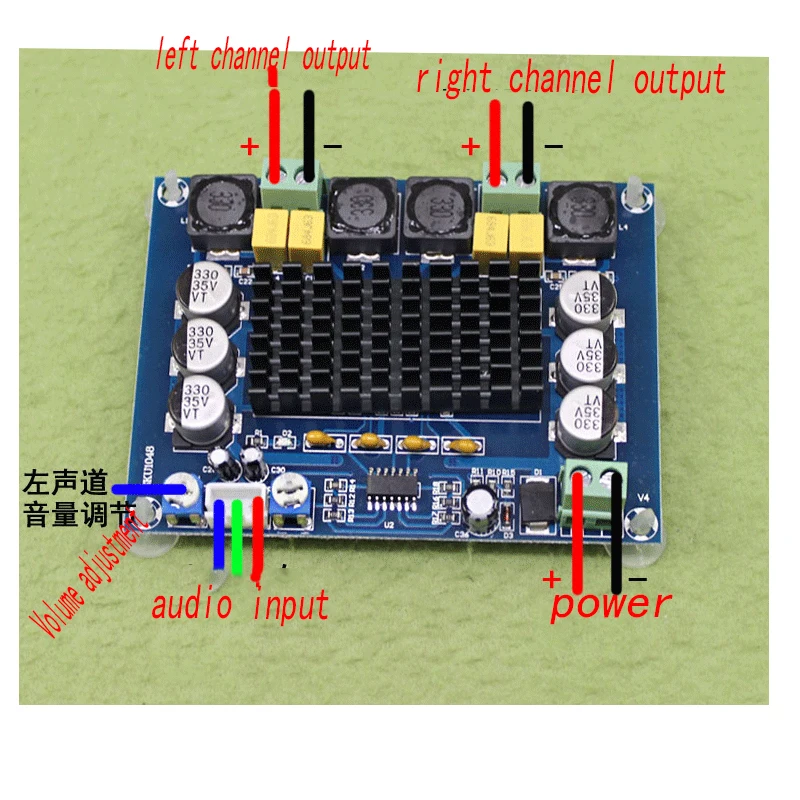 

KYYSLB 2*120W DC12~28V High Power digital amplifier board XH-M543 TPA3116D2 home audio Class D amplifier board Two channel