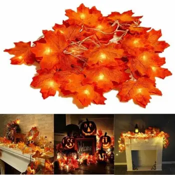 

Halloween Decorations String Lights 1.5M 3M Maple Leaves Garland Fairy Lights DIY Hanging Christmas Decoration for Home Party