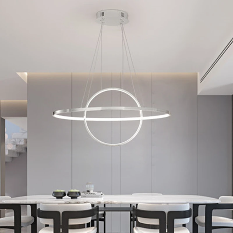 Chrome/Gold Plated Modern led Chandelier for Dining Kitchen Room Bar Shop 90-260V Simple Hanging Chandeliers Fixtures | Лампы и
