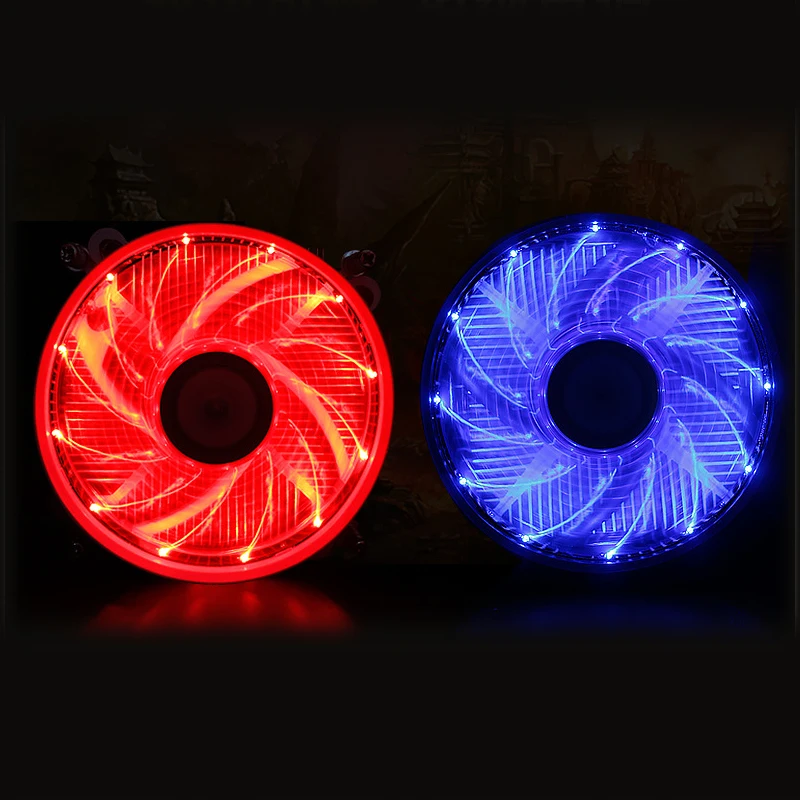 CPU Radiator LED Light Fan Desktop Computer Radiator Silent Alloy CPU Cooler 90 x 90 x 35 mm