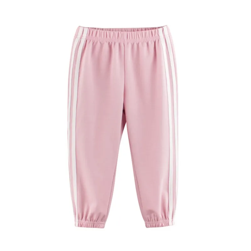 New Fashion Girl Pants Pure Color Side stripe Sports Leggings for Kid Girls1-9T Pants Kids Leggings Sport Trousers Outwear