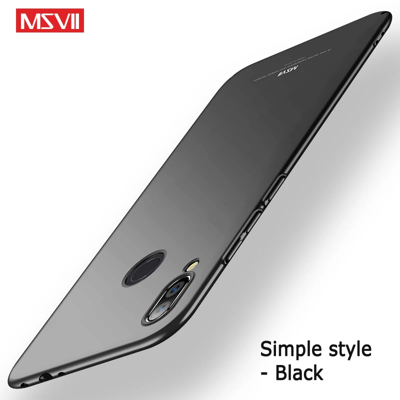 Simple black Redmi Note 7 Чехол MSVII матовый чехол для Xiaomi Redmi Note 7 8 Pro Чехол Xiomi Note7 Global PC чехол для Xiaomi Note 8 7 Pro чехол s - Цвет: Simple black