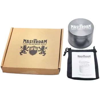 

Masterdam Rolling Supplies 63mm Herb Grinder with Pollen Catcher 4 Piece Aluminum Metal Smoking Smoking Grinders