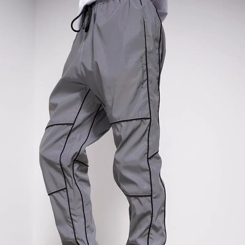 

High Quality Striped Reflective Pants Fashion Streetwear Cargo Harem Pants Harajuku Clothing Joggers Running Autumn Cargo Pants