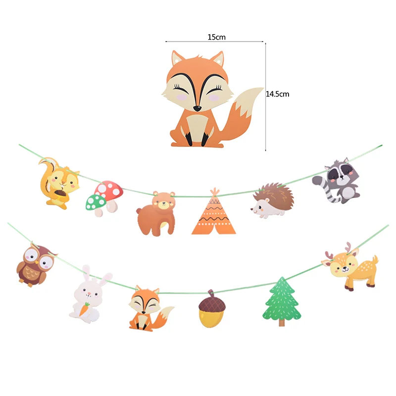 animal garland Jungle Animal Balloons Happy Birthday Banner for Jungle Party Decorations Baby Shower Birthday Safari Party Supplies Favors - Цвет: animal garland