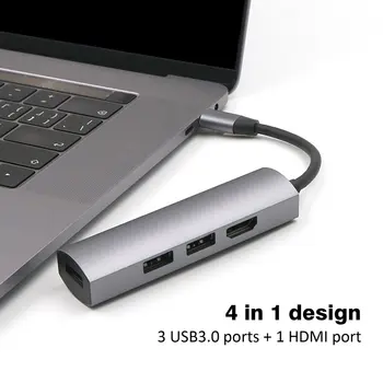 

4 color Type-C Hub3.0 + Hdmi4K4 All-In-One Notebook Mobile Phone Adapter Notebook For Formate10 / P30