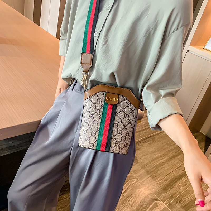 

Online Celebrity Textured WOMEN'S Bag Korean-style Fashion Western Style One-Shoulder INS Super Fire Bag Women's Wide-Strap Shou