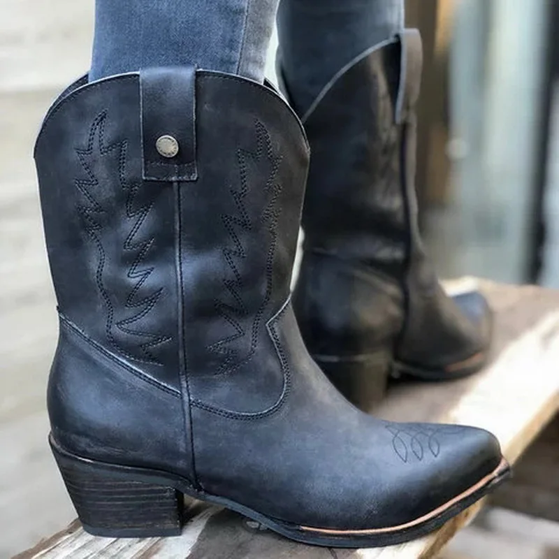 black non slip cowgirl boots
