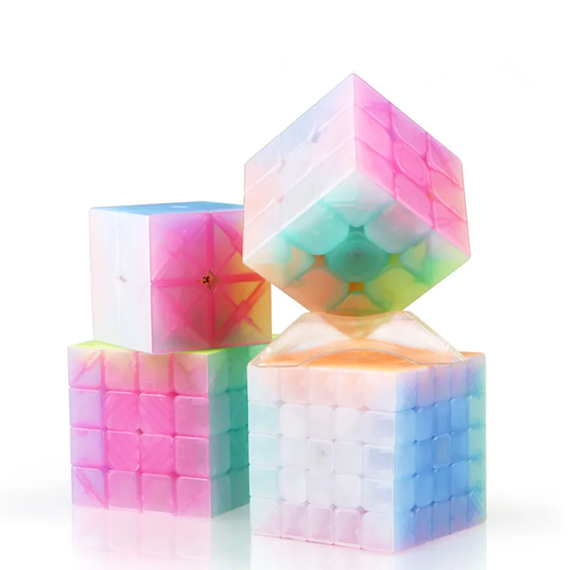 Cubo Magico QiYi 2x2x2 3x3x3 4x4x4 странная форма Пирамида косой Marstermorphix волшебный куб брелок желе куб головоломка игрушка