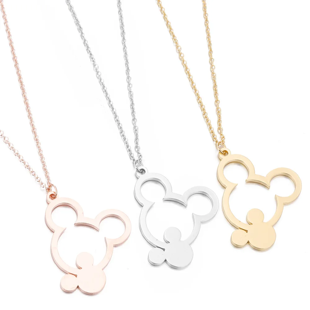 

Disney Mickey mouse chain lady Sweater doll accessories Necklace jewelry Minnie pendant female male Sweater Chain gift