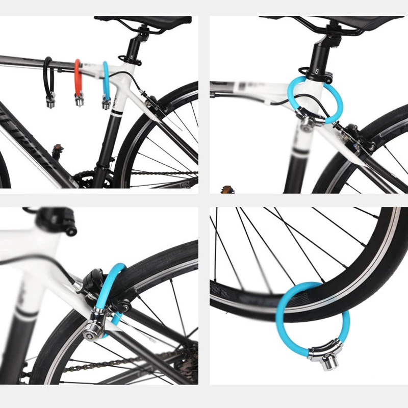 MTB Bicycle Riding Bike Anti Theft Lock Security Key Ring Cables Outdoor Sports