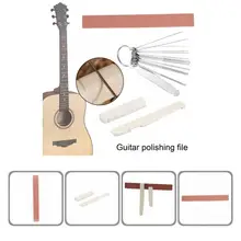 

Guitar Polishing File Solid Mini Guitar Bridge Saddle Nut Files Set Guitar Grinding Set Guitar Slotting File 1 Set