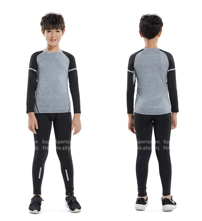 Детям для фитнеса колготки Дети Бег баскетбольный спортзал Костюмы маленьких