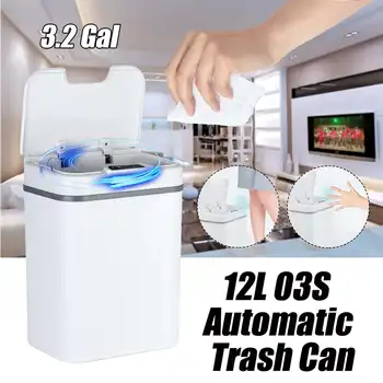 

Automatic Touchless Intelligent induction Motion Sensor Kitchen Trash Can Wide Opening Sensor Eco-friendly Waste Garbage Bin