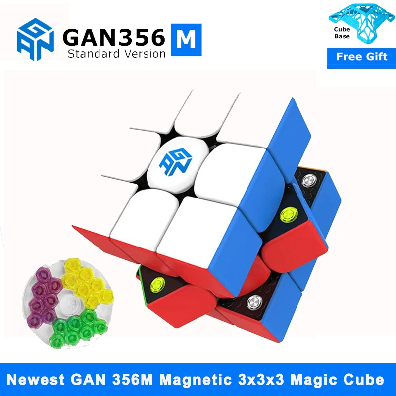 Магнитный магический куб GAN356 M 3x3x3 3 скорости без наклеек GAN 356 кубик Гань