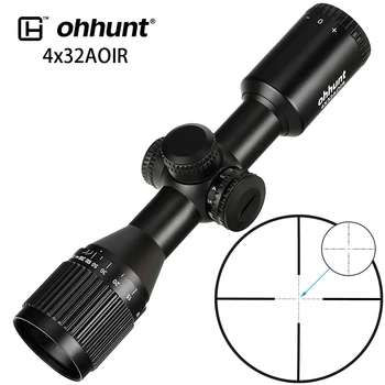 

ohhunt 4X32 AOIR Compact Hunting Tactical Wide Angle Riflescopes Mil Dot Illuminated Reticle Turrets Reset Optics Rifle Scope