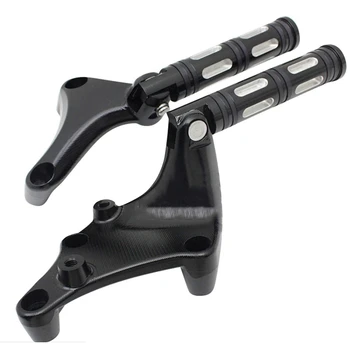 

Motorcycle Rear Passenger Foot Pegs Pedal Board For Sportster 1200 Iron Xl 883 48 72 2014-2016