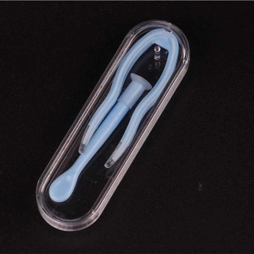 1/шт. Чехол для контактных линз аппликатор для удаления набор ношение палочки вставной мягкий пинцет с кончиком гигиенический чехол принадлежности для макияжа - Color: Blue