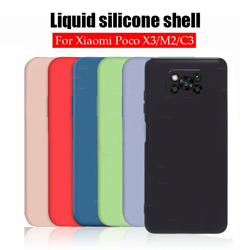 Мягкий матовый чехол-накладка для Xiaomi mi Poco X3 M2 C3 тонкий противоударный чехол из