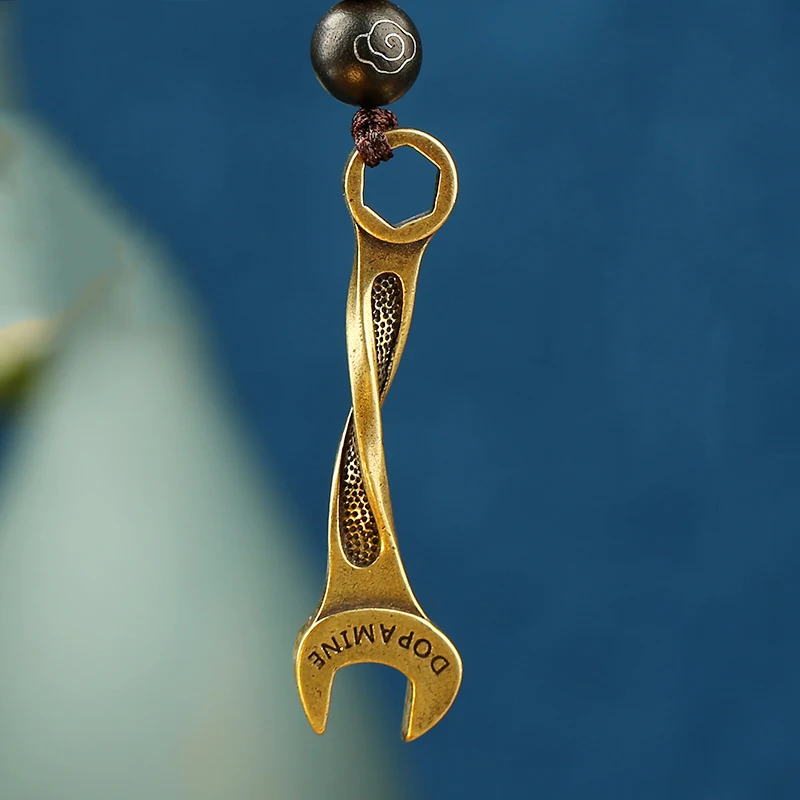 brass wrench rope key pendants (3)