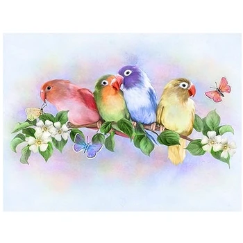 

DIY Painting By Numbers Four Birds Animals Kit Coloring By Numbers Wall Art Acrylic Canvas Paintings Home Decoration Gift
