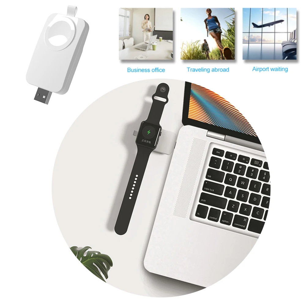 QI портативный беспроводной брелок зарядное устройство для Airpods Apple Watch Series 2 3 4 быстрое зарядное устройство USB без зарядного устройства кабель беспроводной зарядки