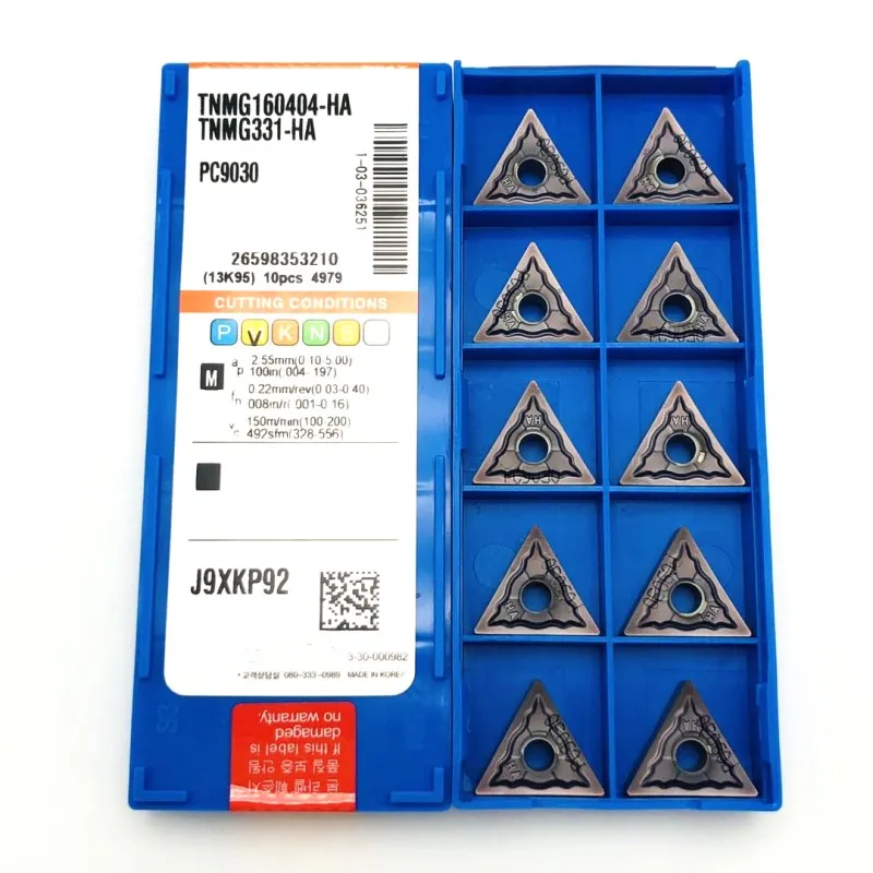 

TNMG160408 TNMG160404 HA PC9030 triangle indexable carbide inserts high quality metal turning tools lathe tools turning tools