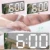 Цифровой СВЕТОДИОДНЫЙ Зеркальный Будильник Цифровой Повтор Настольные Часы Wake Up Light Электронный Дисплей Времени Температуры Украшения Часы