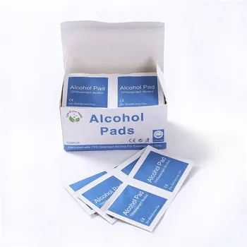 

75% Alcohol Cotton Pad Disposable Alcohol Wet Wipe Disinfection Antiseptic Skin Cleaning Wipe 100PCS/Pack